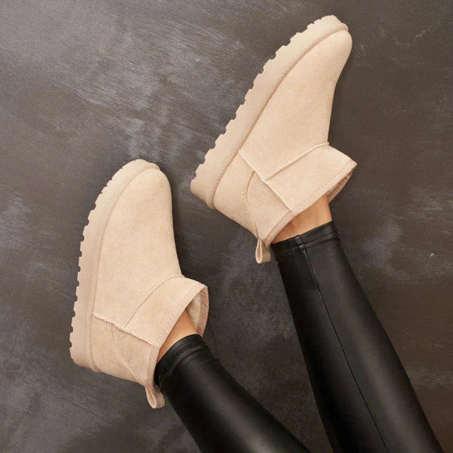 Stiefeletten - Slip-On - Mit Fell gefüttert - Winterstiefel - Damenstiefel R&B