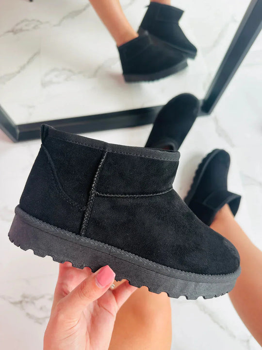 Stiefeletten - Slip-On - Mit Fell gefüttert - Winterstiefel - Damenstiefel R&B