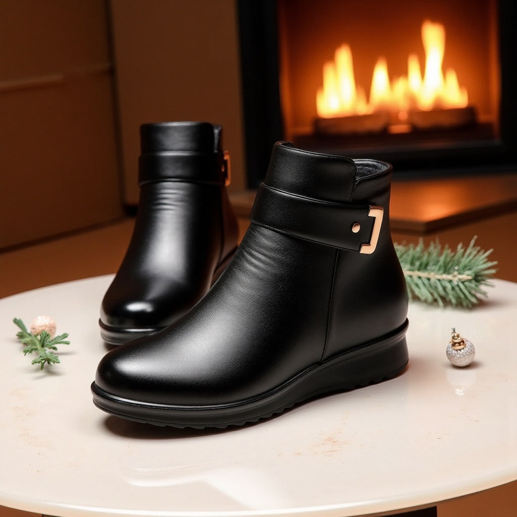 Stiefeletten - Warm - Mit Fell gefüttert - Winterstiefel - Damenstiefel R&B