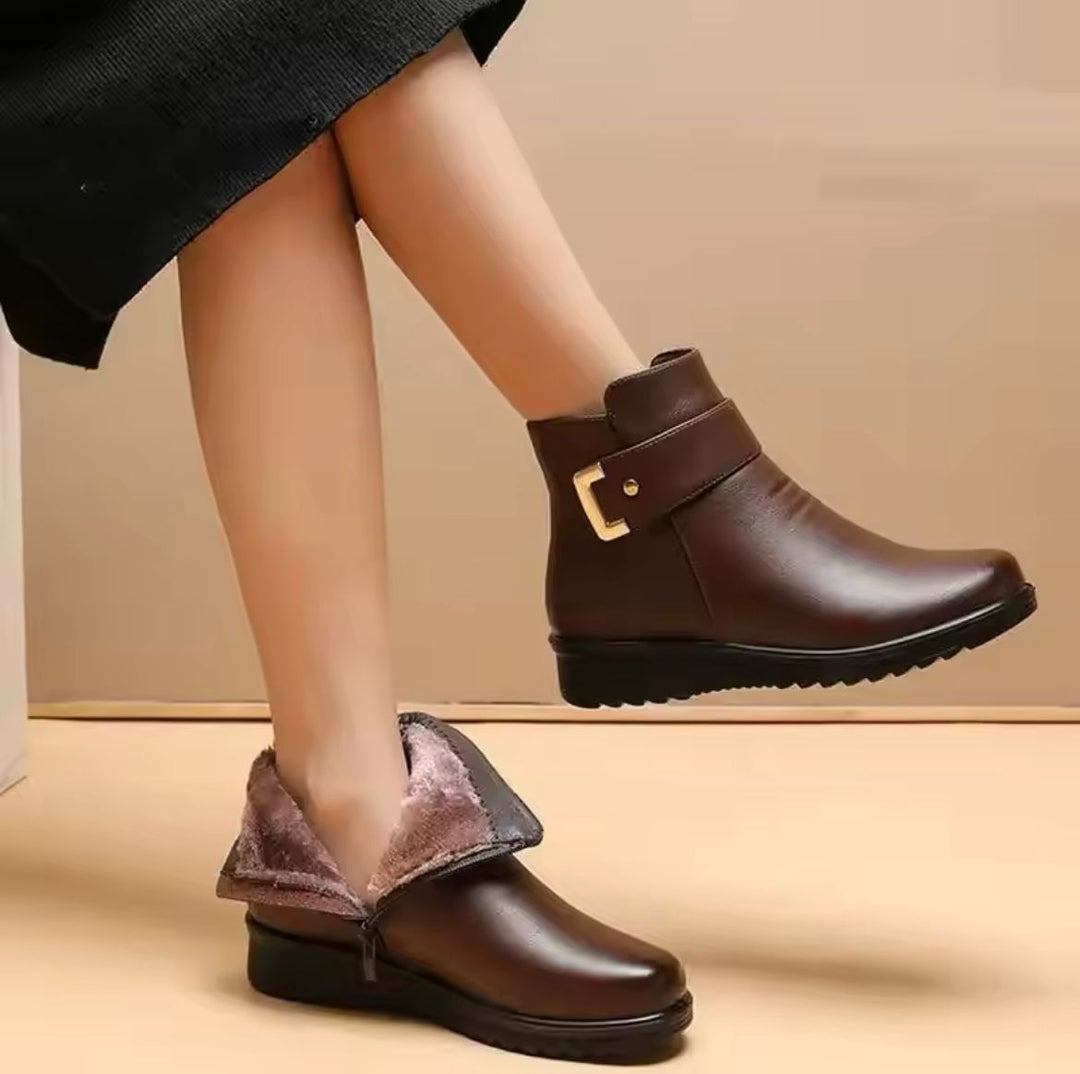 Stiefeletten - Warm - Mit Fell gefüttert - Winterstiefel - Damenstiefel R&B