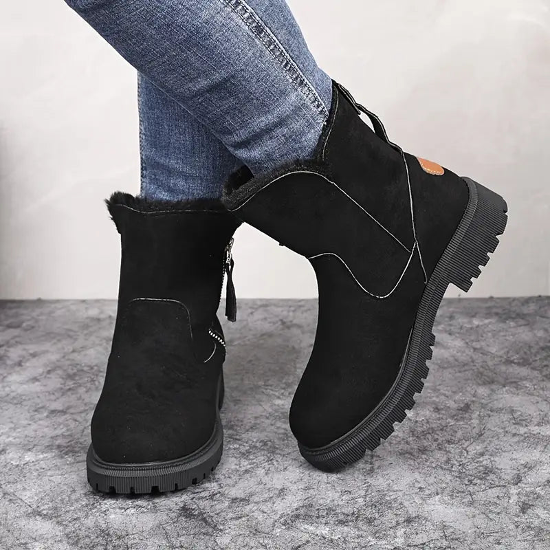 Stiefeletten - Rutschfeste Winterstiefel mit Futter aus Kunstfell für Damen R&B