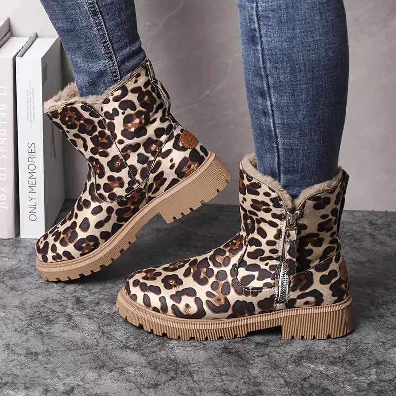 Stiefeletten - Rutschfeste Winterstiefel mit Futter aus Kunstfell für Damen R&B
