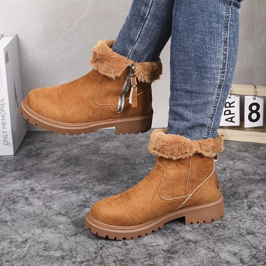 Stiefeletten - Rutschfeste Winterstiefel mit Futter aus Kunstfell für Damen R&B