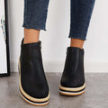 Stiefeletten | Reißverschluss | Plattform | Keilabsätze | Damenstiefel R&B