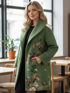 R&B | Langer Mantel Damen Edle Stilvolle Chic und Bequem