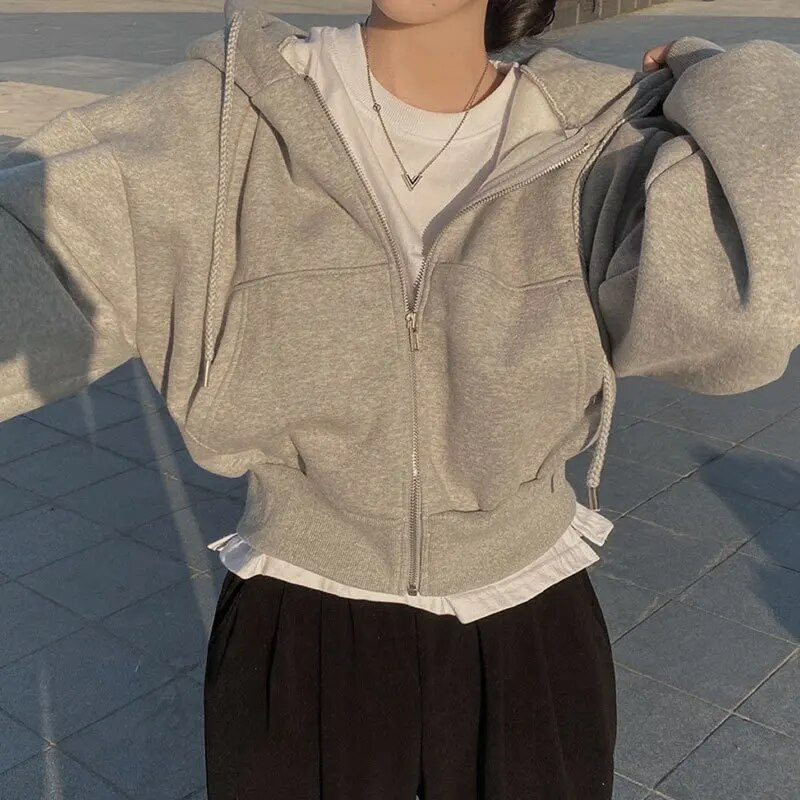 R&B | Übergröße Zipper-Hoodie Für Damen