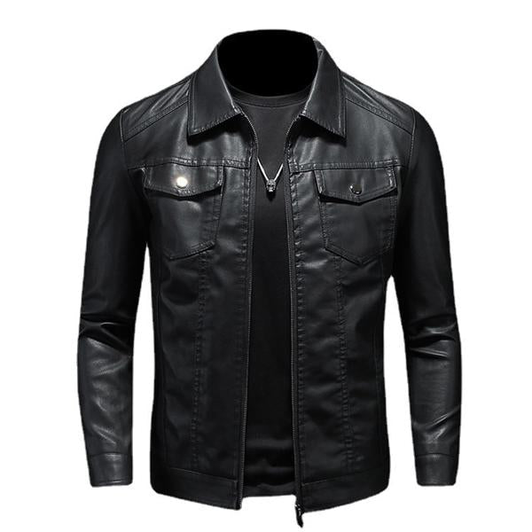 R&B | Klassische Stylische Herren Lederjacke