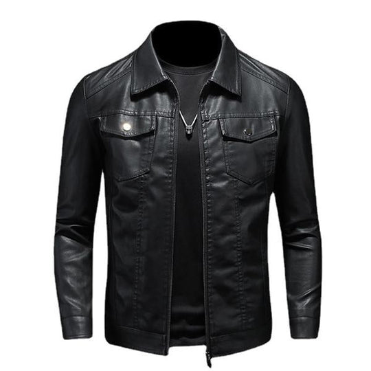 R&B | Klassische Stylische Herren Lederjacke