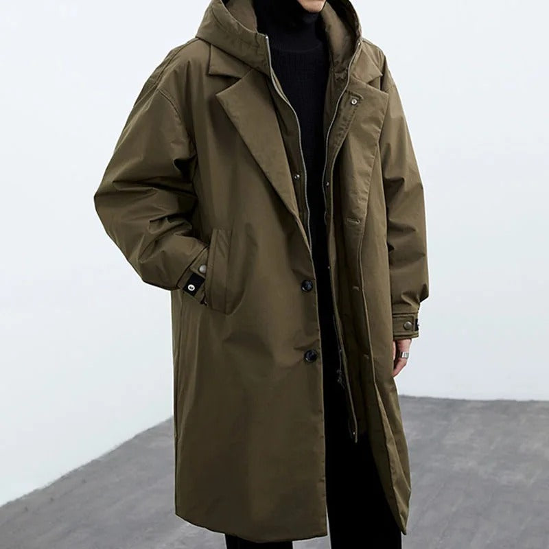 R&B | Herren Wasserdichter Trenchcoat - Stilvolles & Warmes Puffer-Design