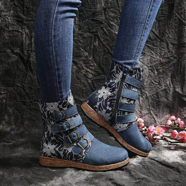 Vintage Ethnischer Stil Stiefel R&B