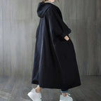 R&B | Trenchcoat - Langer Oversized-Schnitt - Große Seitentaschen - Kapuze und Knopfverschluss