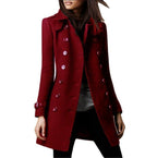 R&B | Damenmantel Jacke mit Stilvollen Doppelten Knopfreihe