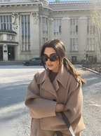 R&B | Elegantes Damen-Cape mit Knöpfen und Wollmischung