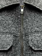 R&B | Stil Bouclé Graue Jacke