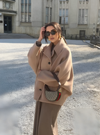 R&B | Elegantes Damen-Cape mit Knöpfen und Wollmischung