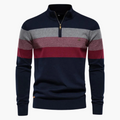 R&B | Strickpullover mit Viertelreißverschluss - Eleganter Feinstrick für Business & Freizeit