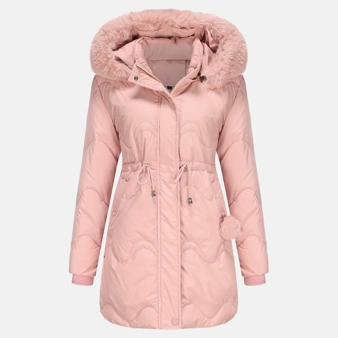 R&B | Pelzjacke mit Abnehmbarem Kapuzen
