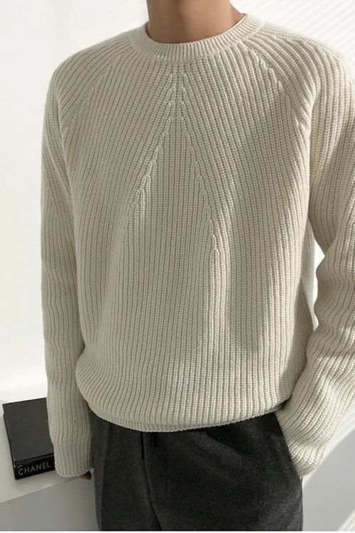 R&B | Eleganter Gerippter Pullover für Männer