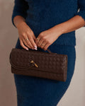 R&B | Kaffee Damen Handtasche mit Geflochtenem Design