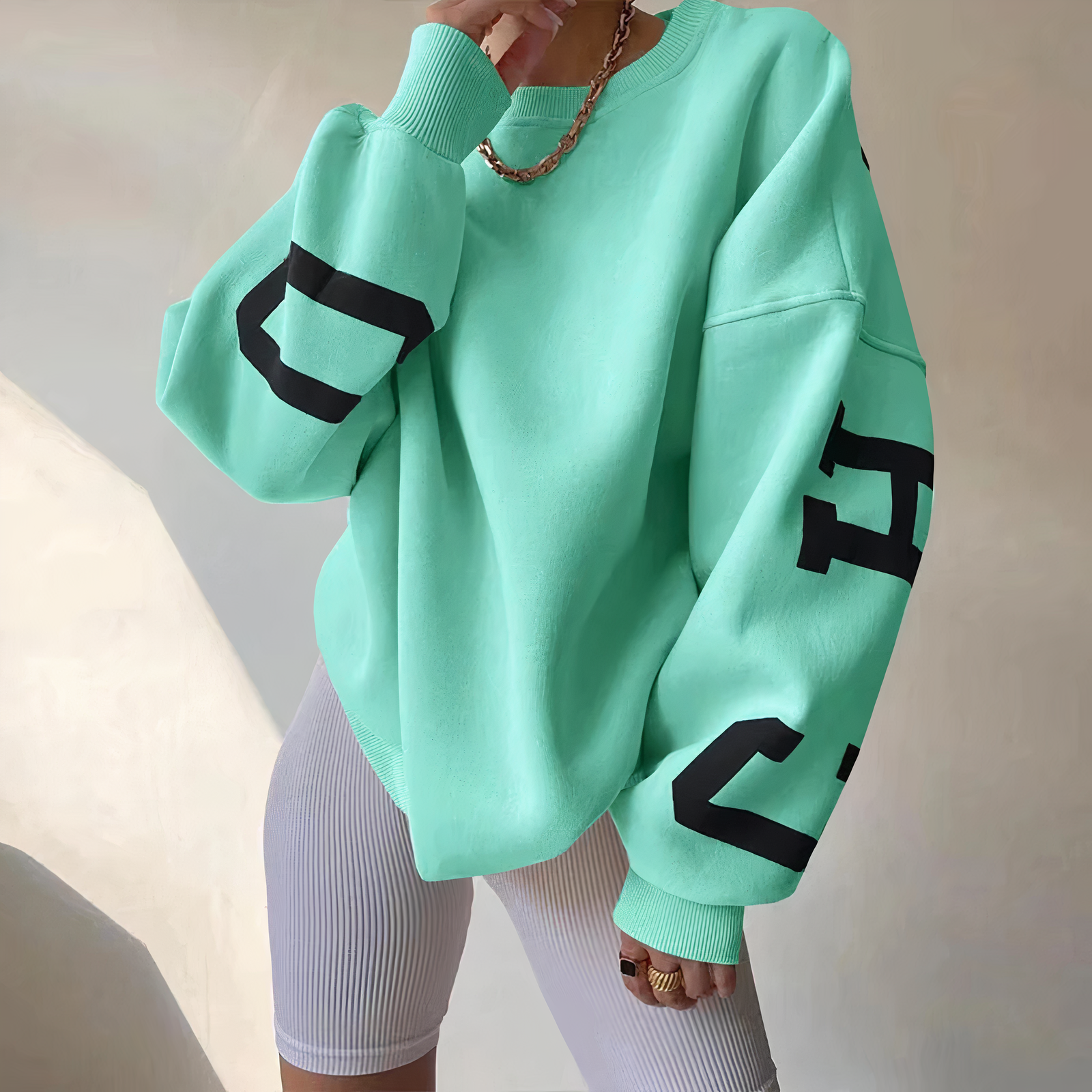 R&B | Pullover mit Buchstabenaufdruck