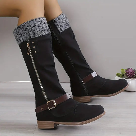 Einfarbige lange Stiefel für Damen R&B