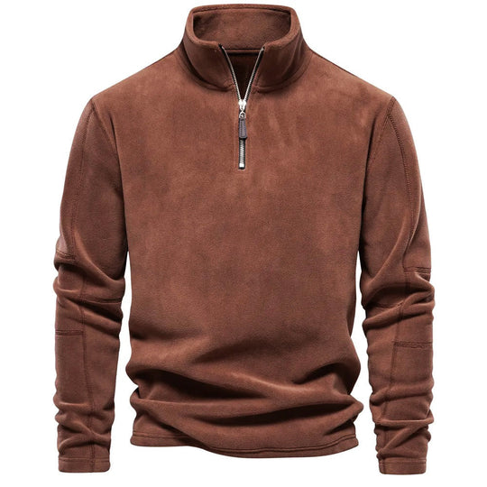 R&B | Klassische Fleecejacke mit Hohem Kragen Polyester Warm und Bequem