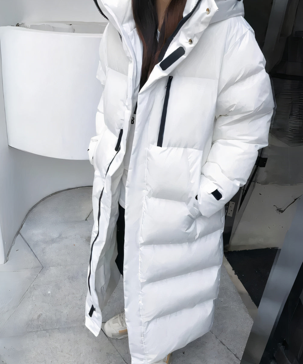 R&B | oversized Damen Pufferjacke - wattierte Winterjacke mit Kapuze