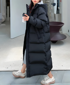 R&B | oversized Damen Pufferjacke - wattierte Winterjacke mit Kapuze