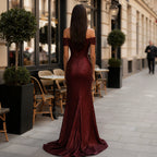 Elegantes Glänzendes Figurbetontes Damen Abendkleid