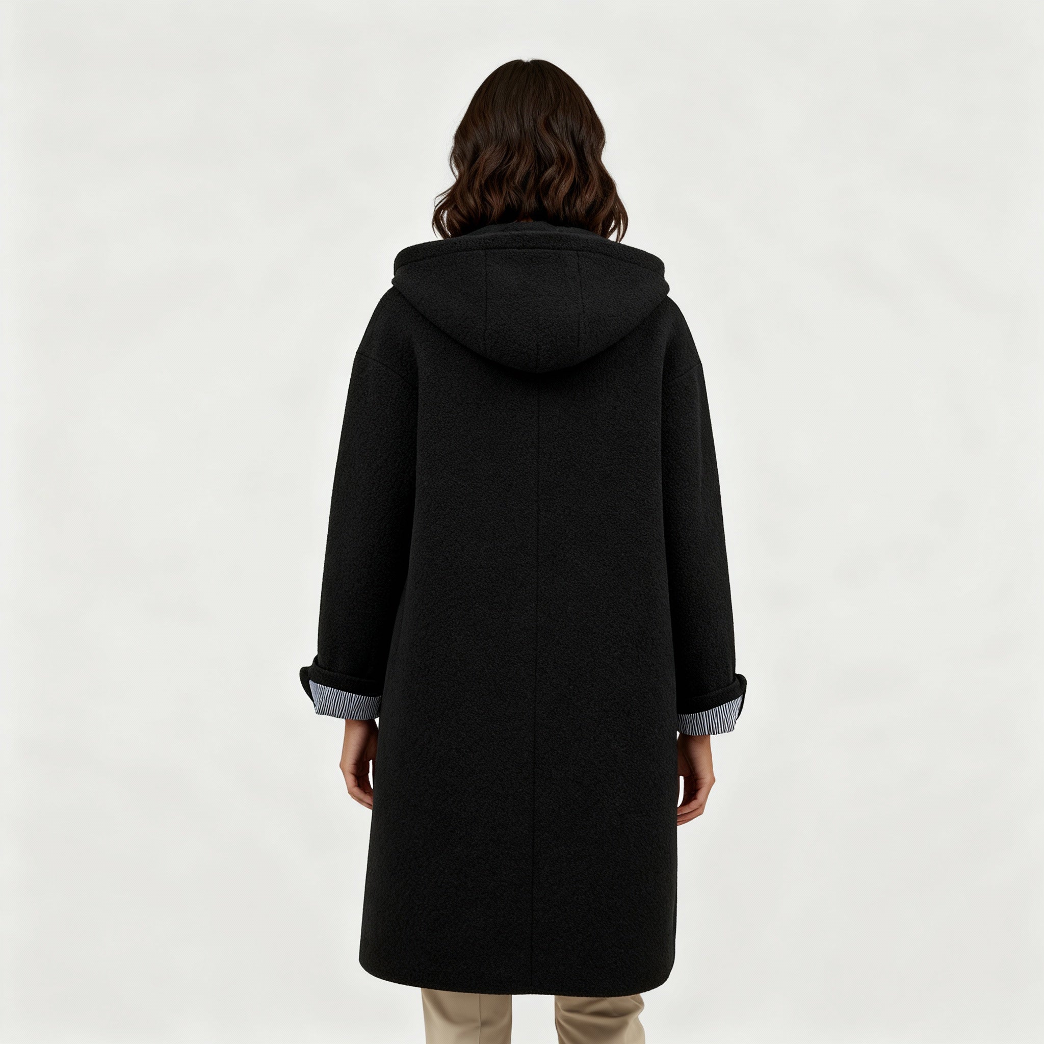 Eleganter Wintermantel Damen Komfort Langer Mantel Fleece | R&B