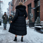 Warmer Eleganter Langer Damen Wintermantel