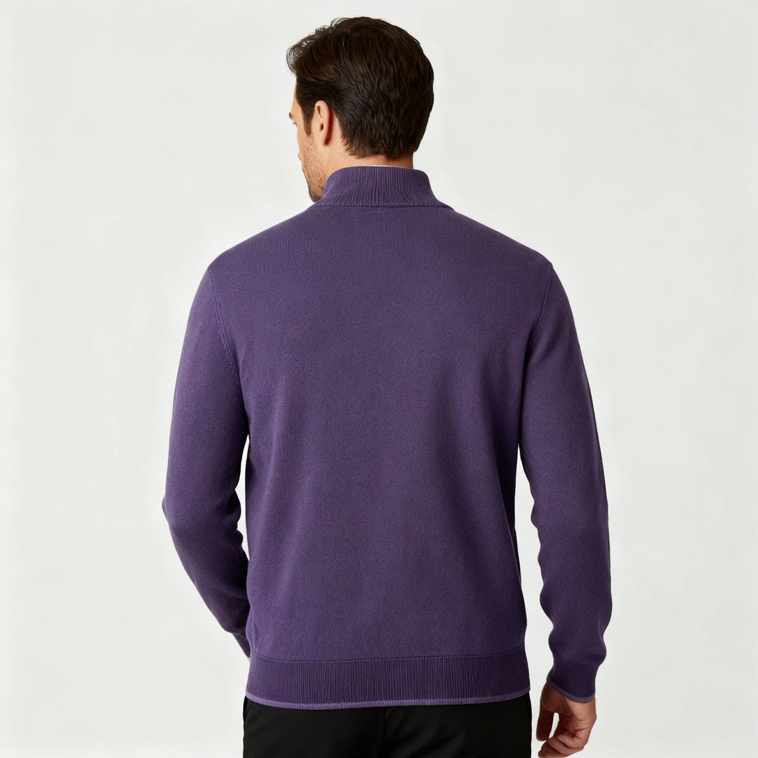 Eleganter Merino Komfort Pullover Damen Reißverschluss Moderne Strickware | R&B