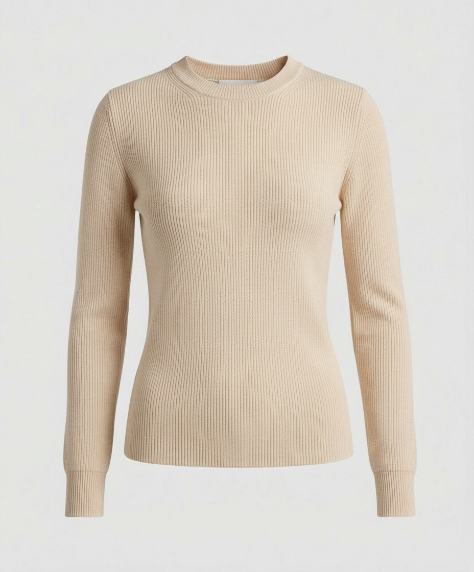 Damen Strickpullover Langarm Rundhals Casual Herbst Oberteil Einfarbig