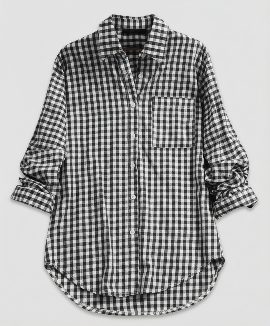 Damen Kariertes Hemd Oversize | R&B