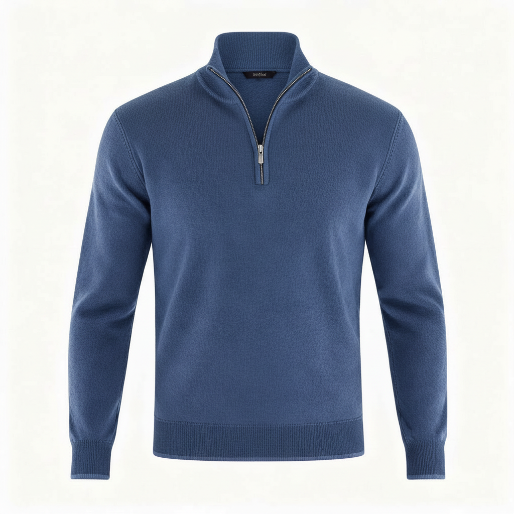 Eleganter Merino Komfort Pullover Damen Reißverschluss Moderne Strickware | R&B