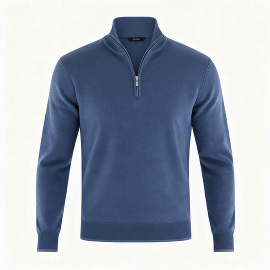 Eleganter Merino Komfort Pullover Damen Reißverschluss Moderne Strickware | R&B