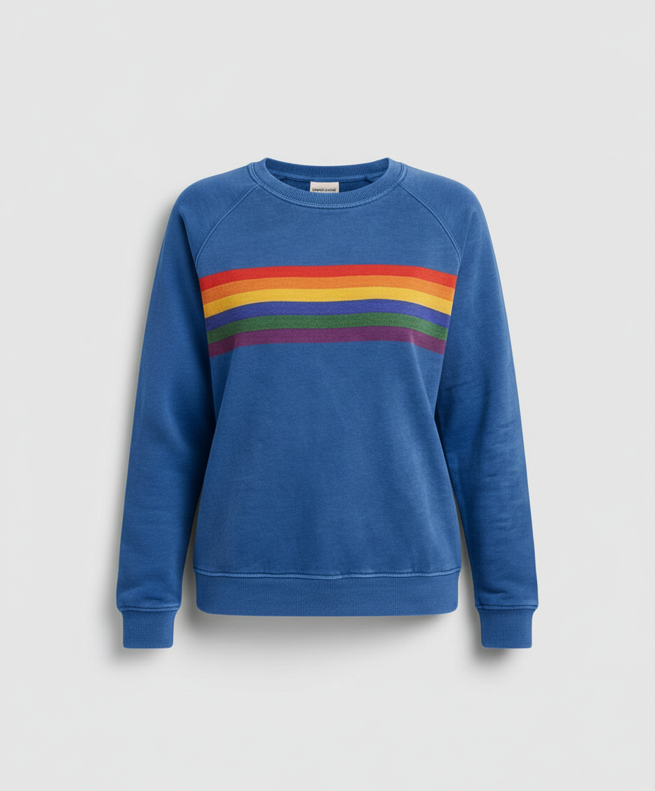 Weicher Regenbogen Pullover Damen | R&B