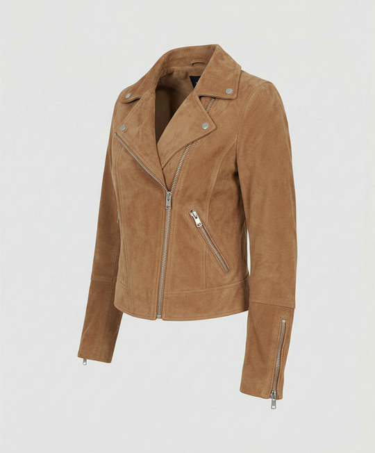 R&B | Damen Wildleder Bikerjacke