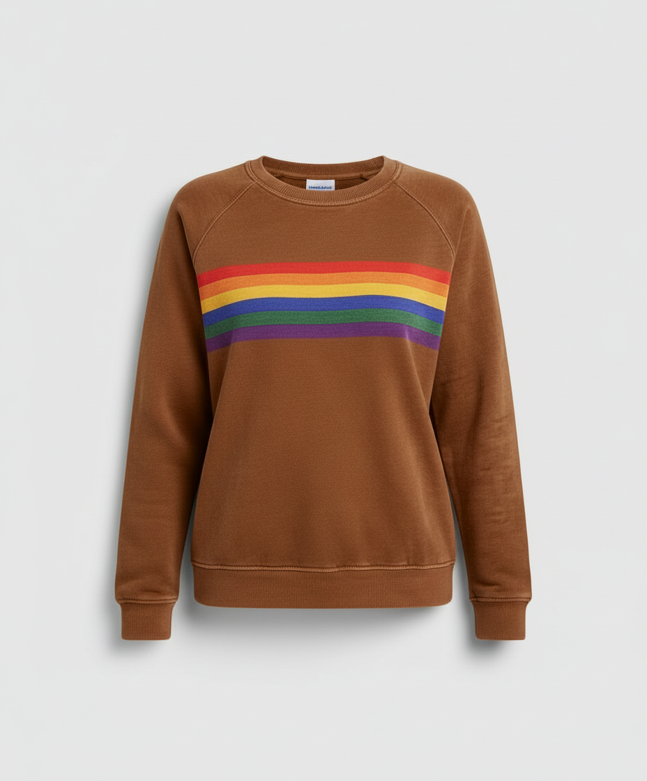 Weicher Regenbogen Pullover Damen | R&B