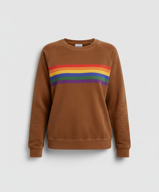 Weicher Regenbogen Pullover Damen | R&B