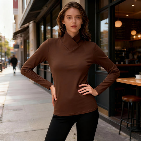 R&B | Eleganter Rollkragenpullover Mit Hohem Kragen
