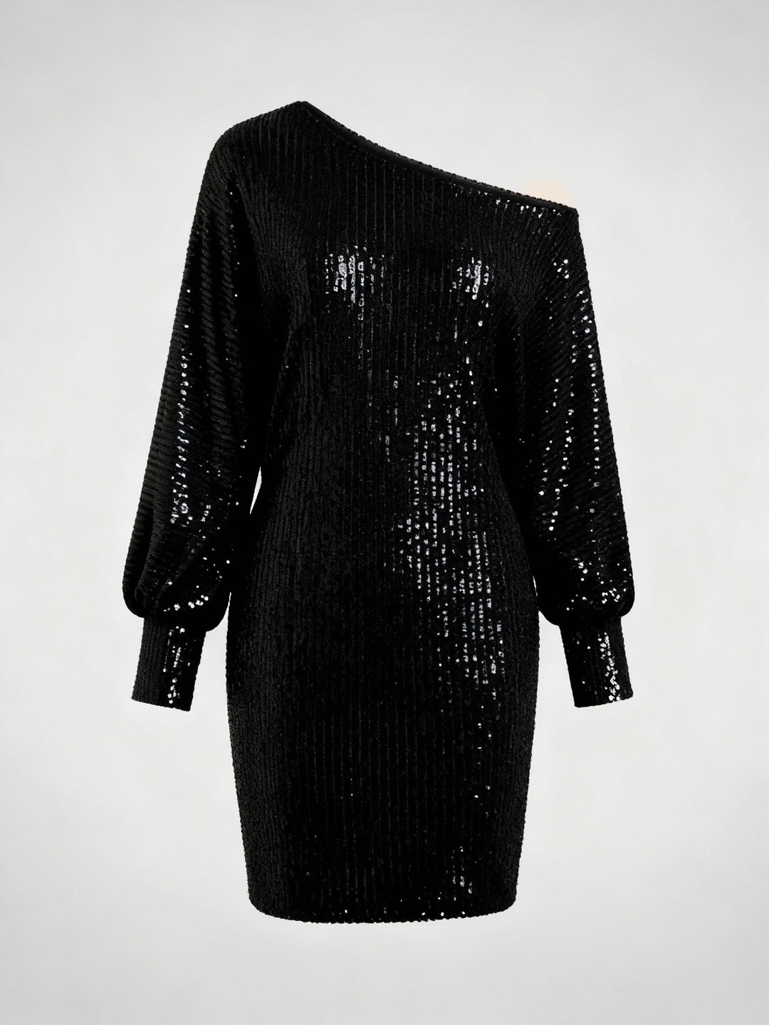 Glamouröses Kontrast Paillettenkleid Damen | R&B