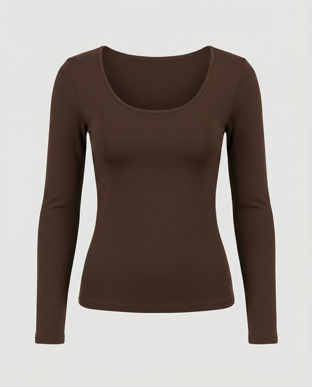 Damen Langarmshirt Slim Fit Korean Style Tailliertes Oberteil