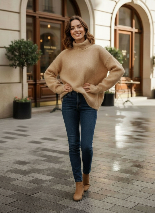 Eleganter Weicher Damen Rollkragenpullover