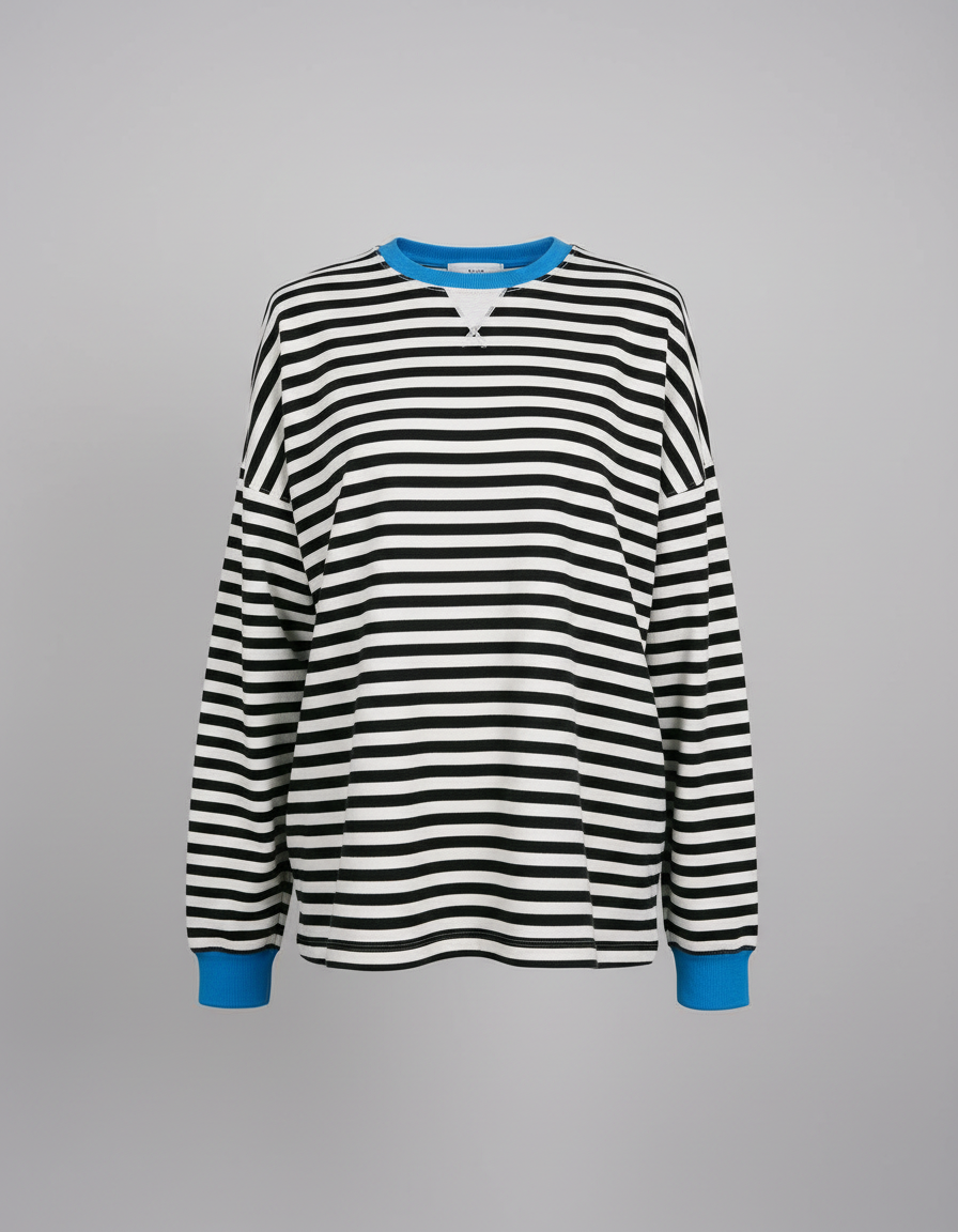 Gestreifter Oversized Pullover Damen | R&B
