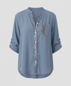 Glitzerbluse Damen Pailletten | R&B