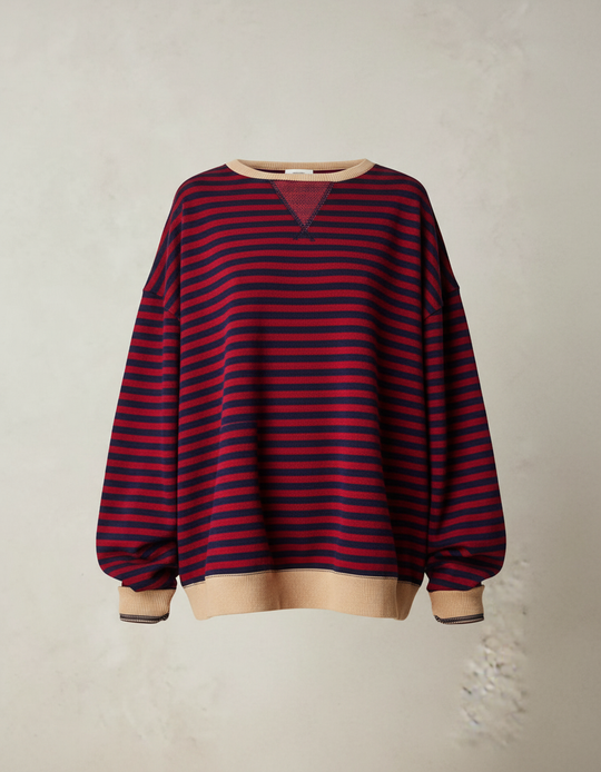 Gestreifter Oversized Pullover Damen | R&B