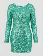 Rückenfreies Glitzer Winterkleid | R&B