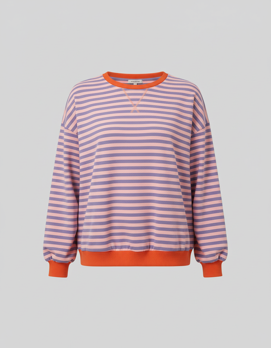 Gestreifter Oversized Pullover Damen | R&B