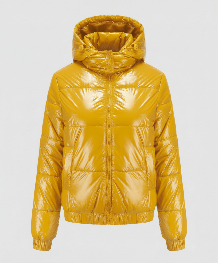 Hochglänzende Damen Steppjacke | R&B